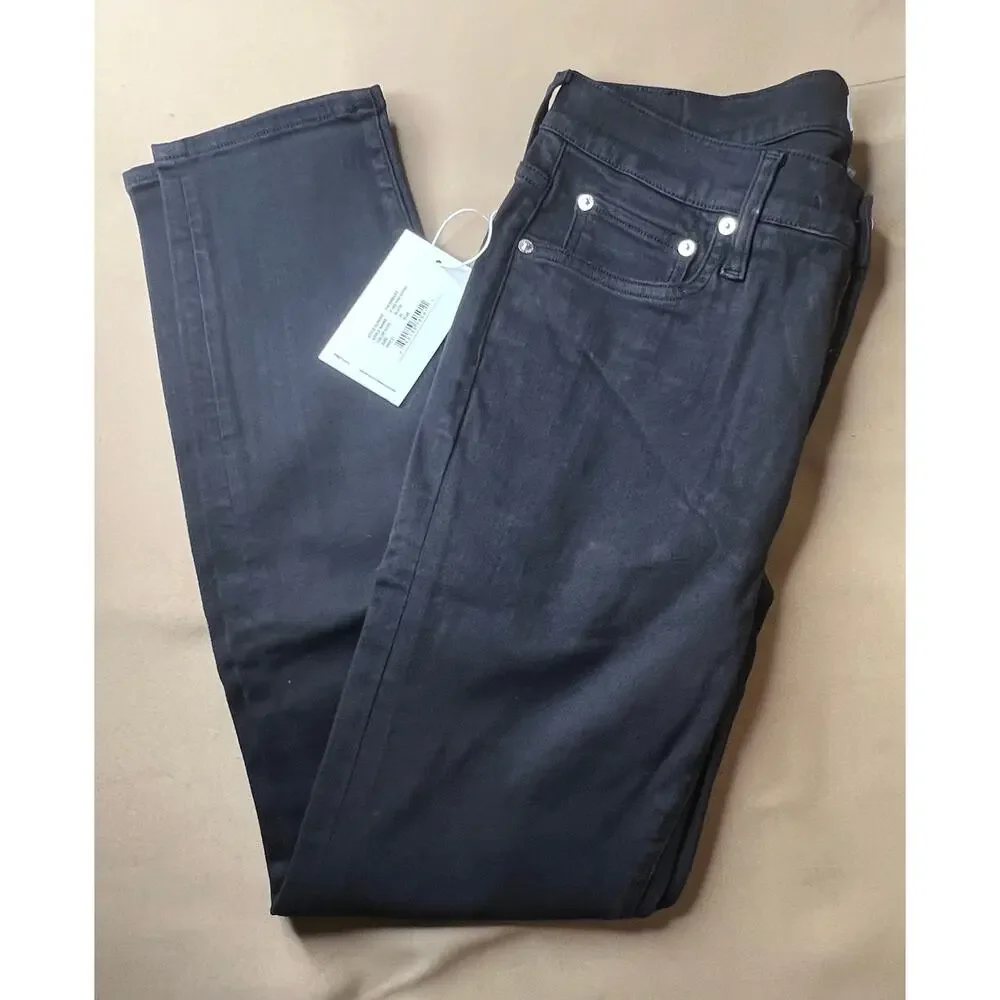 Edwin Pixie Black 9” Mid-Rise Skinny Jeans 30 NWT